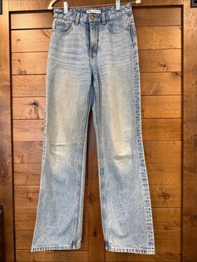 Zara Light Blue High-Rise Loose Jeans